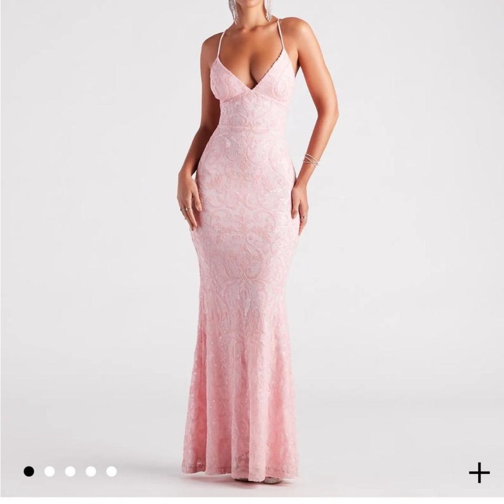 Windsor Blush Lace Maxi Dress